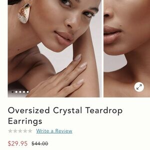 Oversized Crystal Teardrop Earrings
